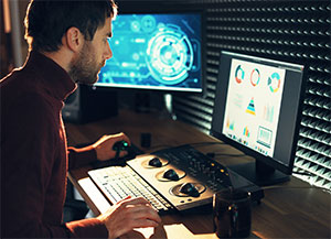 Man on Computer
